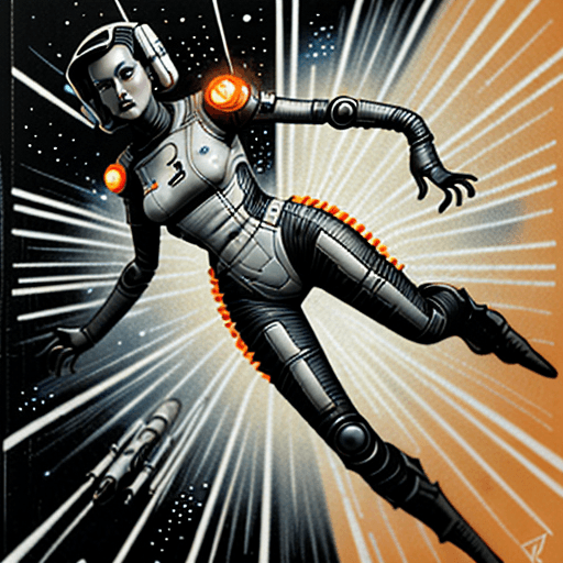 AI generated: scifi artwork by roblunda mccallum, in the style of blink-and-you-miss-it detail, full body, dark wh...