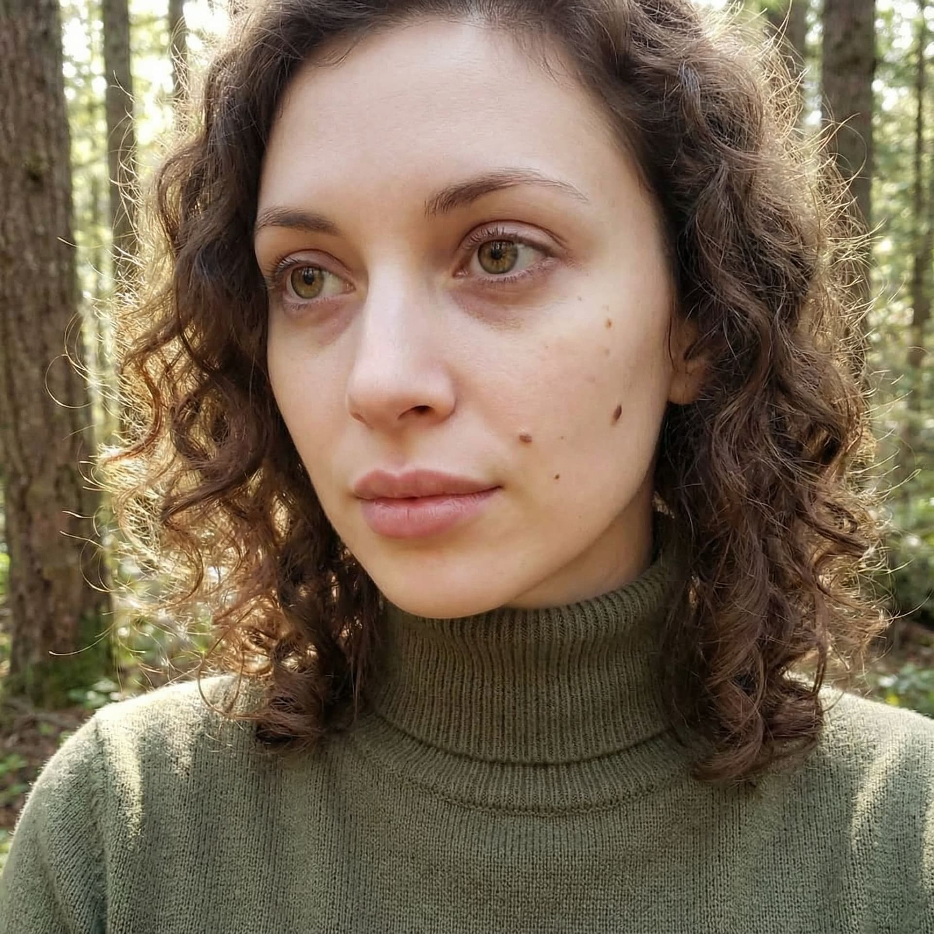 AI generated: A realistic image of the face and torso of a 30-year-old woman with fair, unblemished, and wrinkle-f...