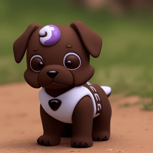 AI generated: Una perra color chocolate, un perro color gringo, un perro pequeño con manchas, un perra blanca con ...