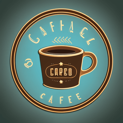 AI generated: Retro, nostalgic, and vintage cafe logo design with retro brown and cream letters and retro coffee c...