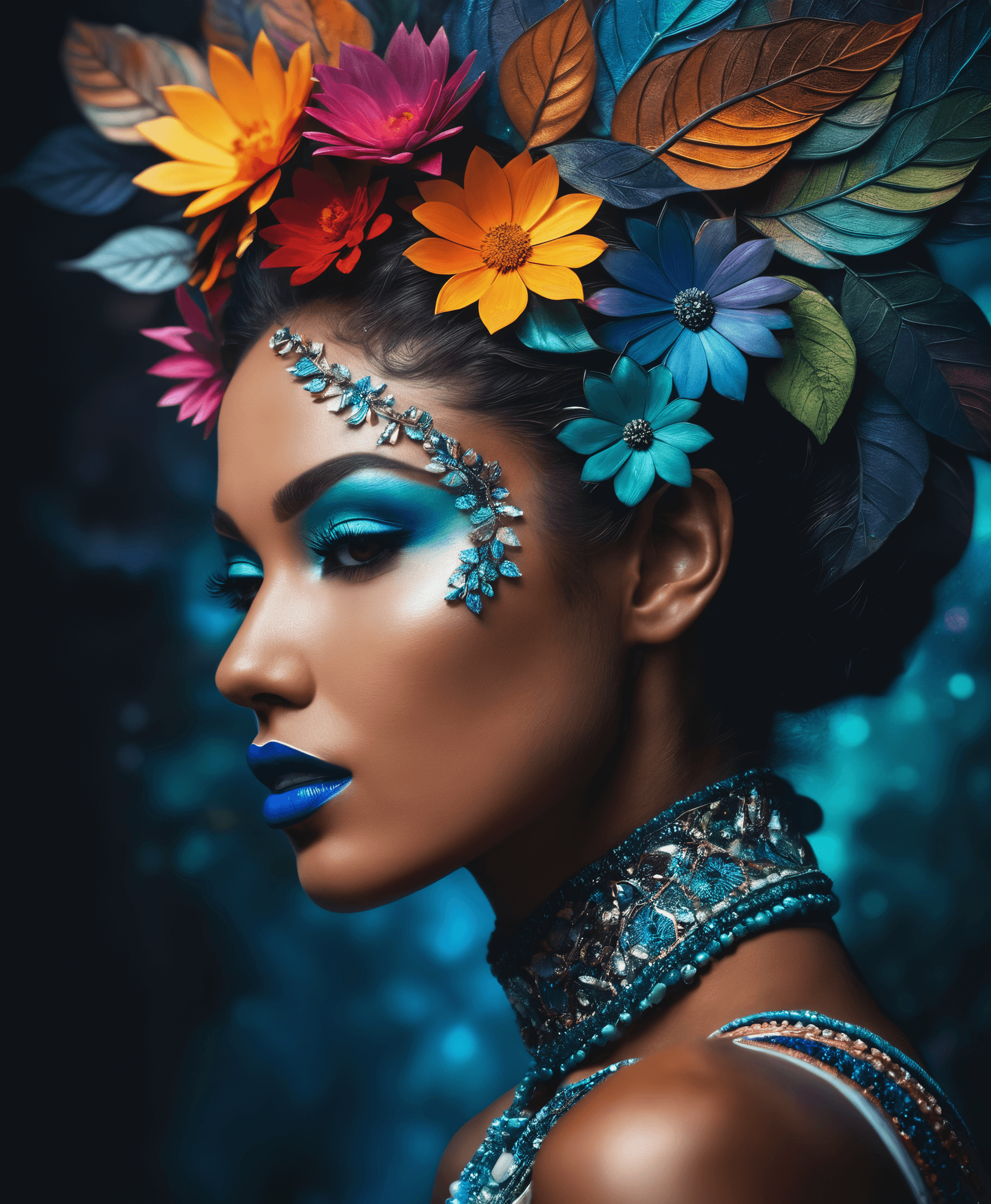AI generated: triadic colors, head and shoulders, solo, realistic, photorealistic, best quality, masterpiece, ultr...