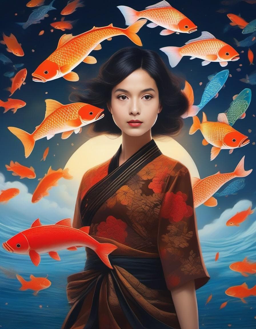 AI generated: masterpiece, concept art, Picture a scene resonating with serenity and imagination. A young girl eng...
