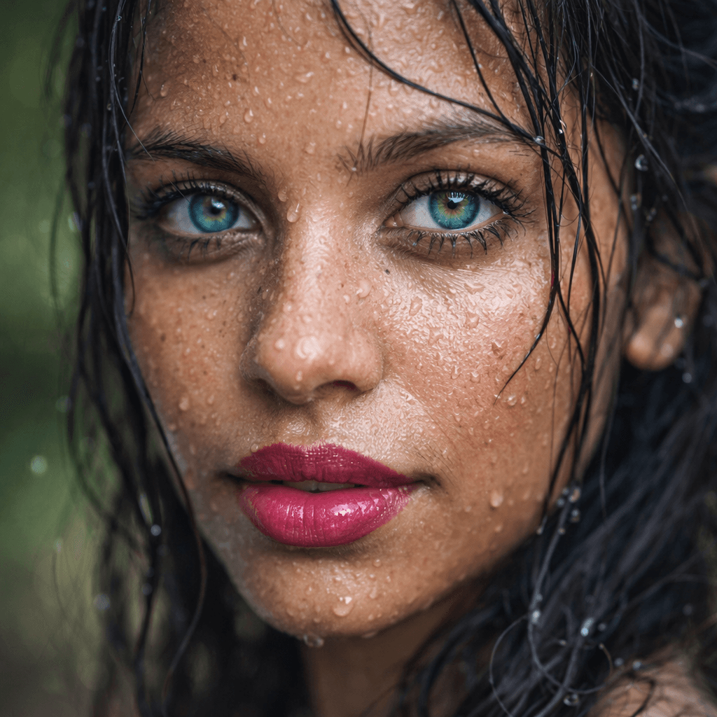 AI generated: {
  "subject": {
    "type": "female model",
    "expression": "pink bold lips",
    "eyes": {
...