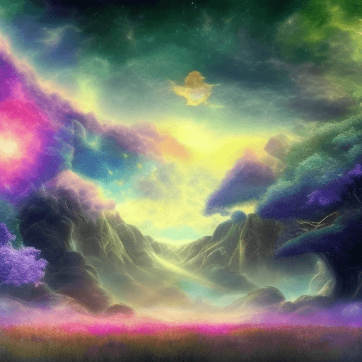 AI generated: Astral wallpaper composition with nature