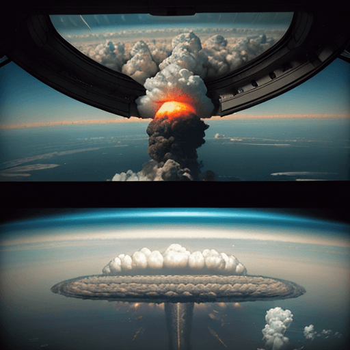 AI generated: /generate description: ultra-modern, photo-realistic, image looking out the window of a 747 at 10000...