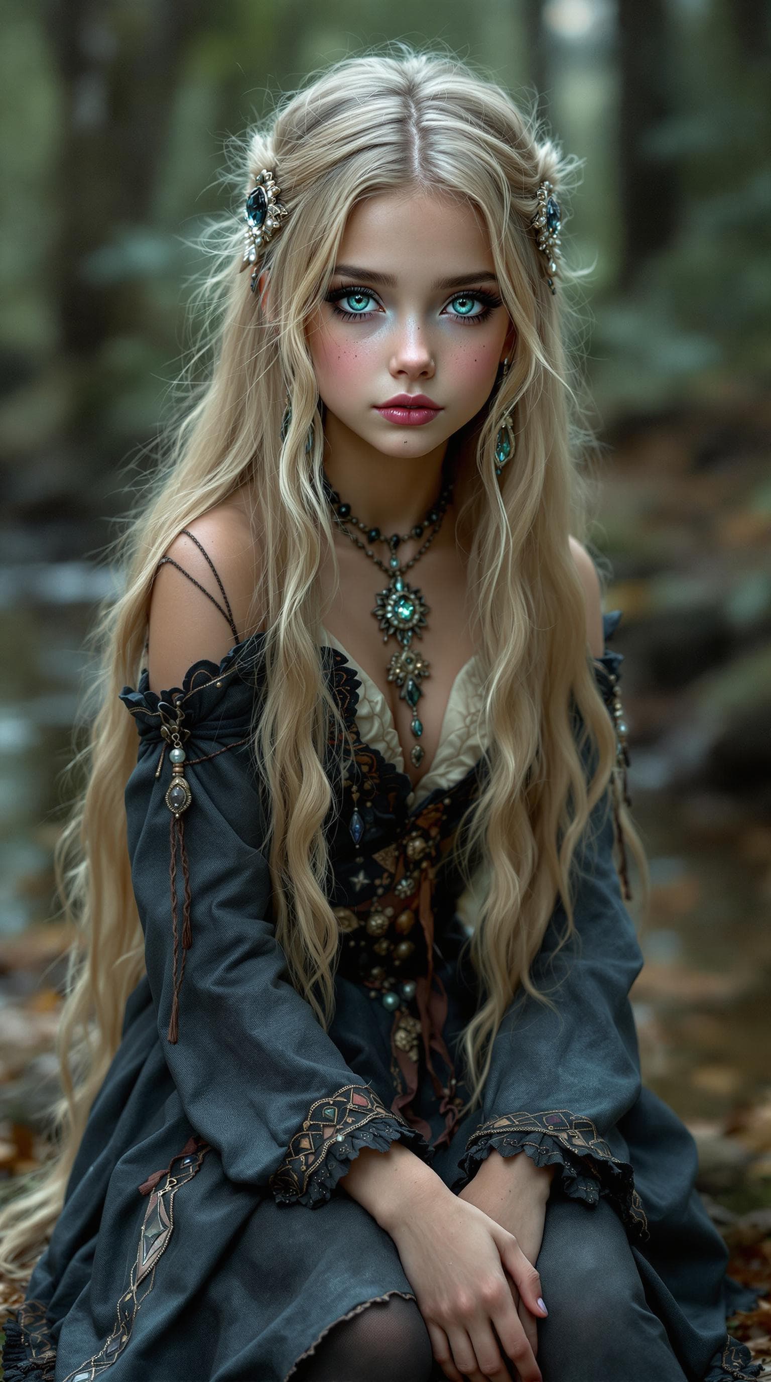 AI generated: a professional photo of a exceptionally of the most beautiful girl in the world, Transylvanian gypsy...