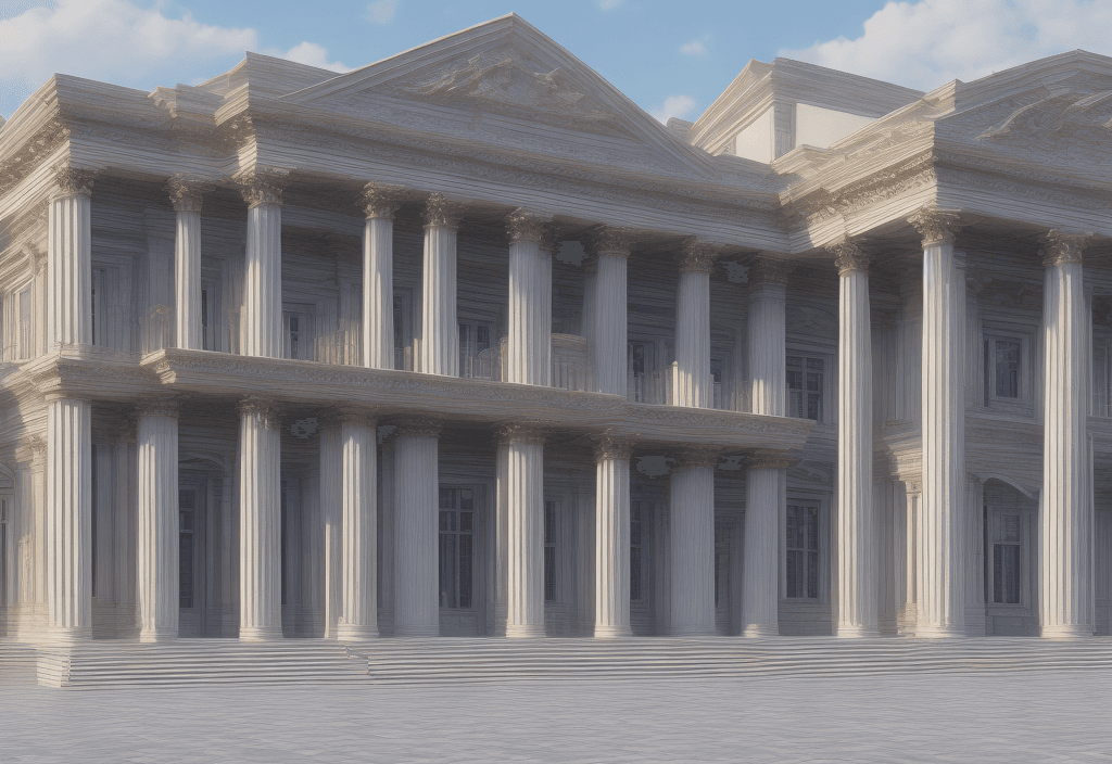 AI generated: classical architecture, blueprint, elevations, corinthian order, traditional architecture, neoclassi...