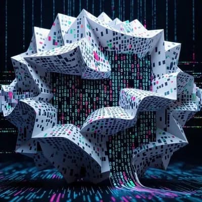 AI generated video: Image is a digital painting with an abstract style, featuring a dreamlike surrealism and ethereal co...