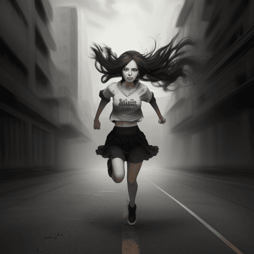 AI generated: a girl chase by murderer
