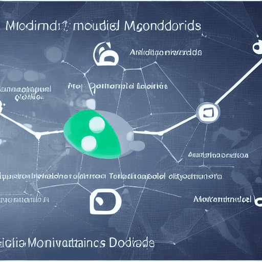 AI generated: From Algorithmic Models to Economic Models - modern looking digital image, 2 images connected, no wo...