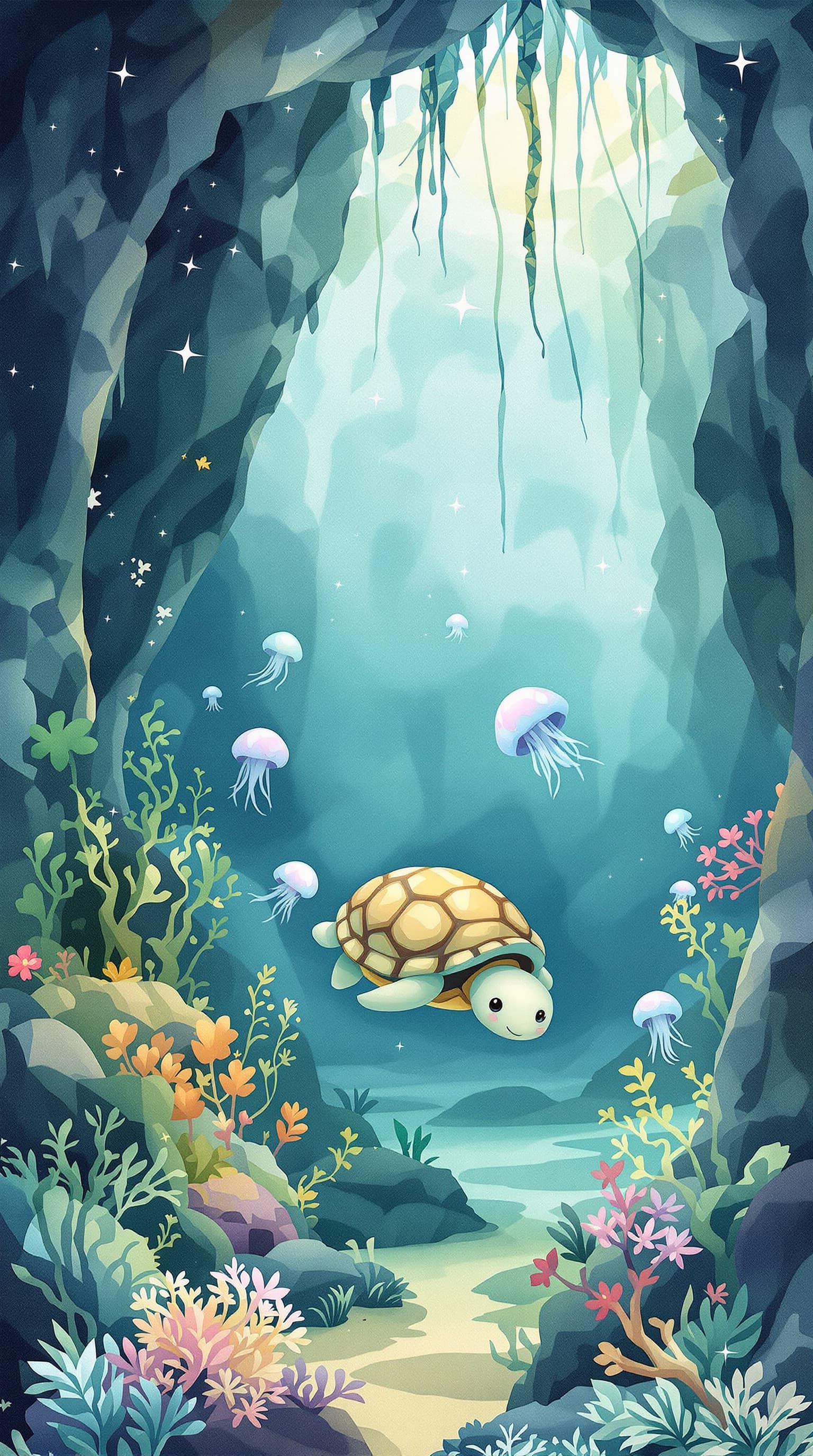 AI generated: Image is a hand painted watercolor ink wash and acrylic animated cartoon whimsical cute happy illust...