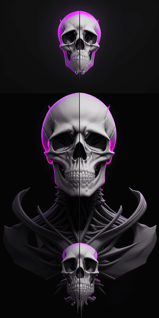AI generated: create a unique logo for me;rfktrstyle A skull made up of different organs of the body, 16k, high qu...