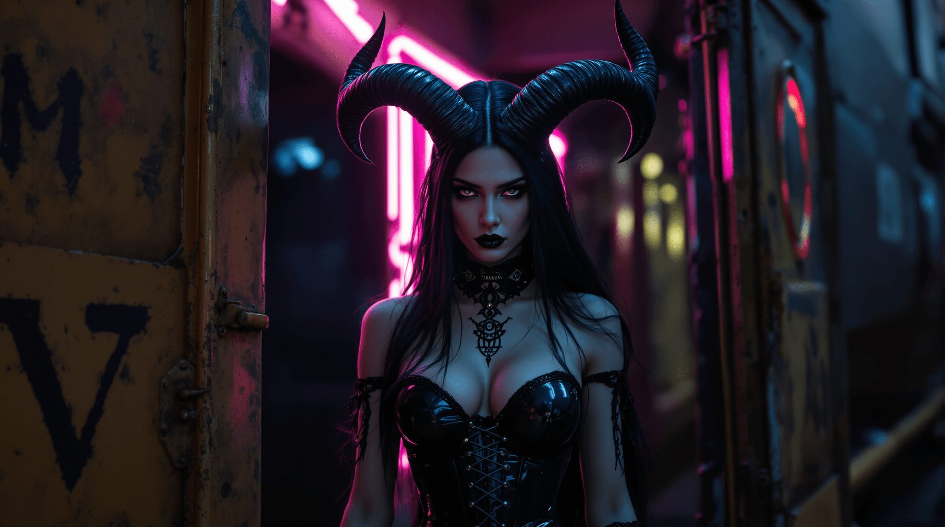 AI generated: Fullbody view bold composition,  fantasy art, loe angle: From a distance, A bossy powerful female de...
