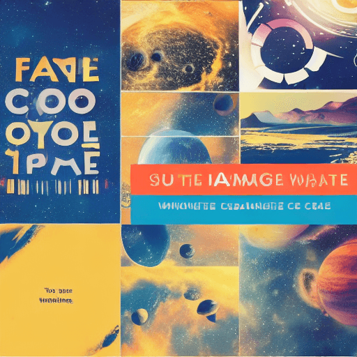 AI generated: cover image for FB, space theme, professional, business, predominant yellow color pallet, white text...