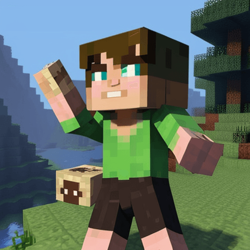 AI generated: minecraft steve
