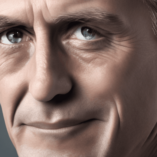 AI generated: High resolution close-up photography of a mature, 45 year old male model. 