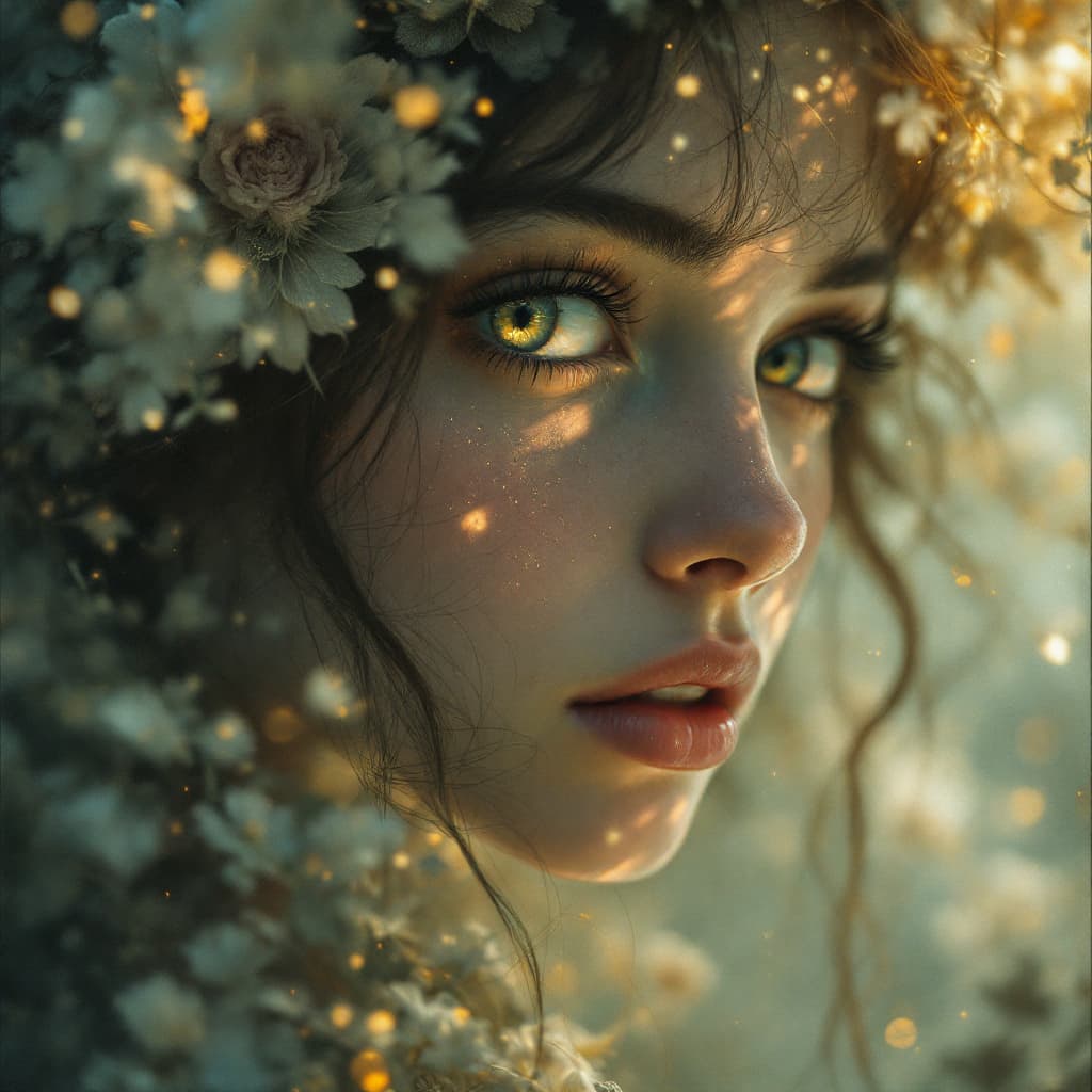 AI generated: he beauty from inside, portrait Fine art America painted by Alexander Jansson, muted colors,
Modifie...
