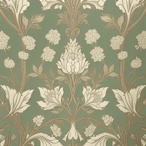AI generated: **Victorian wallpaper William Morris, --s 4000 --ar 1:1 --s 2000