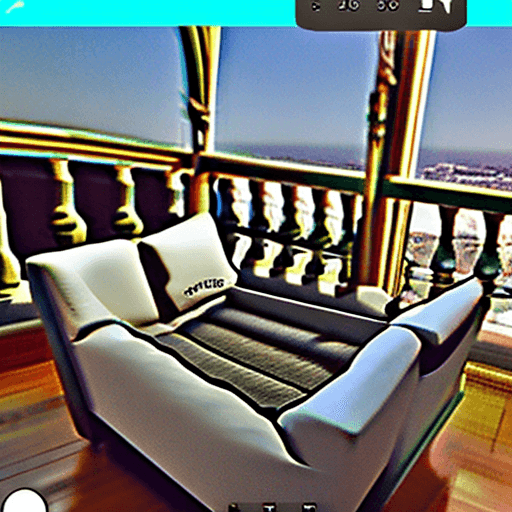 AI generated: Story picture of coffee table in BArcelona posted on snapchat
