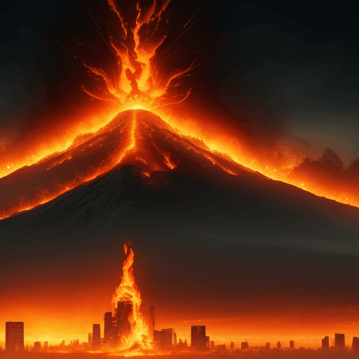AI generated: beautiful background wallpaper, high resolution, 8k, high detail, minimalistic, apocalypse, orange, ...