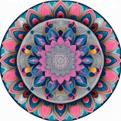 AI generated: detailed color drawing mandala