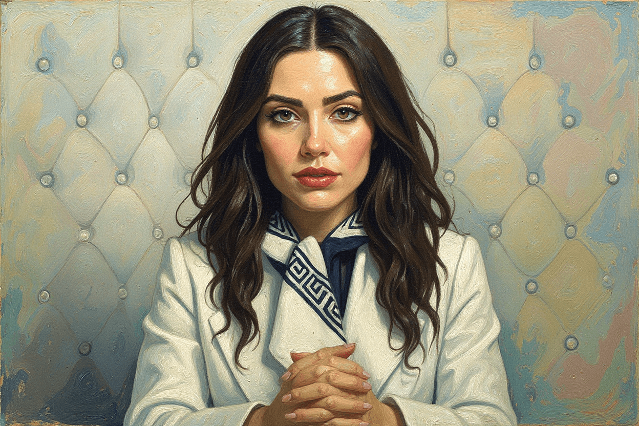 AI generated: oil painting of a fashion model, heavy strokes, textured, by kaethe butcher, greg tocchini, hajime s...