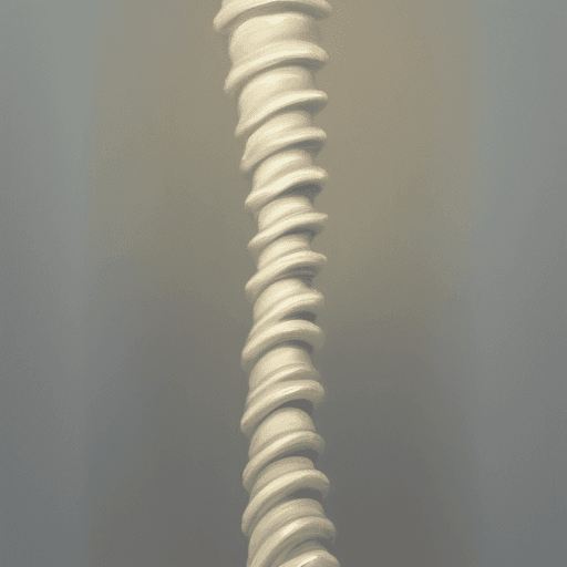 AI generated: Soft, ethereal painting of a spine being touched by a finger