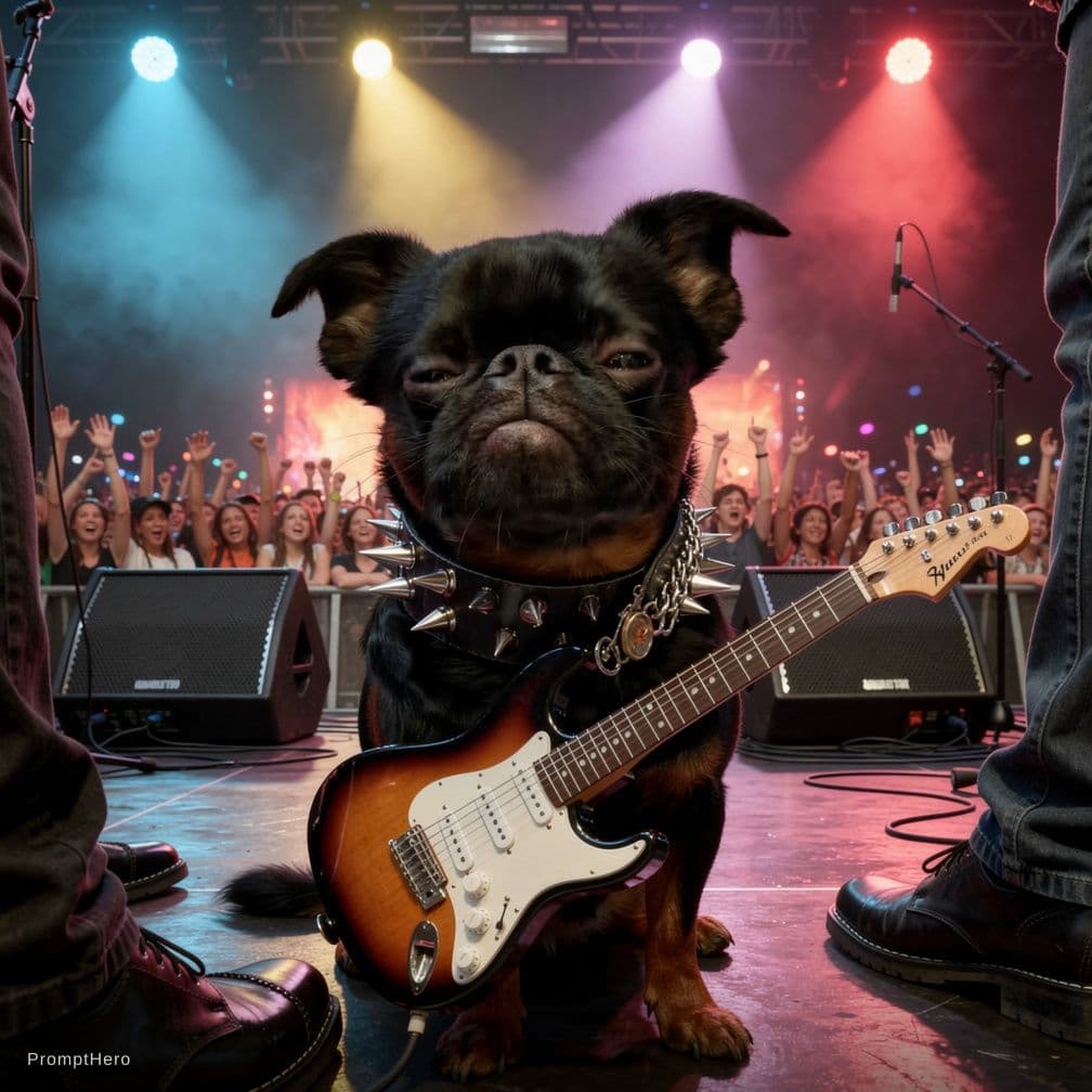 AI generated: crazy and rock concert