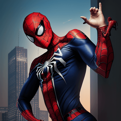 AI generated: create image of man, moviment in the sky, spiderman wearing nike air jordan --s 250 --uplight