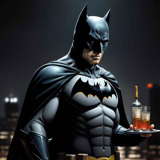 AI generated: Batman alcoholic,4 k ,ultra HD 