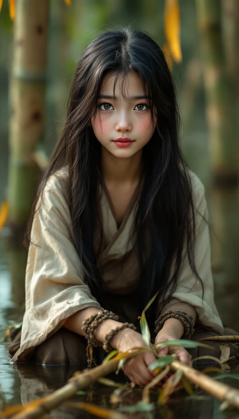 AI generated: a professional photo of a eleven year Vietnamese girl,(futuristic),(masterpiece), (realistic), (perf...