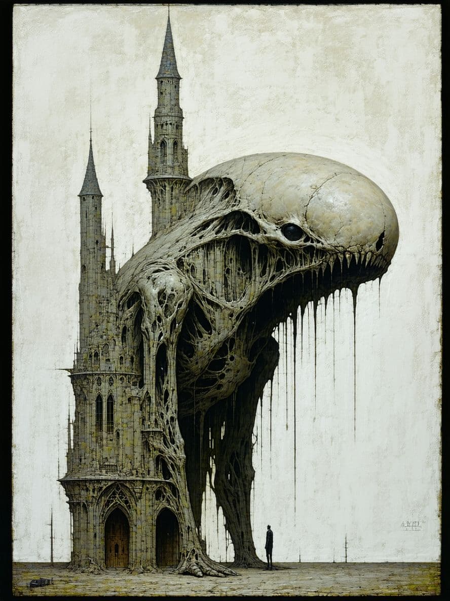 AI generated: Weird random images of the disturbing and surreal. Grim, dystopian
