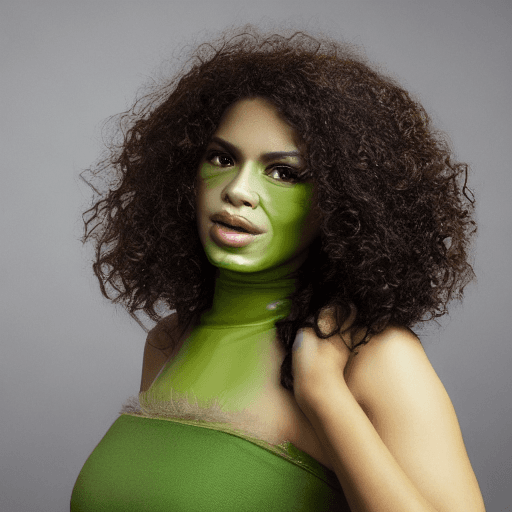 AI generated: A realistic photo of a brazilian mulatto woman, brazilian,  curly hair, black hair, black eyebows, m...