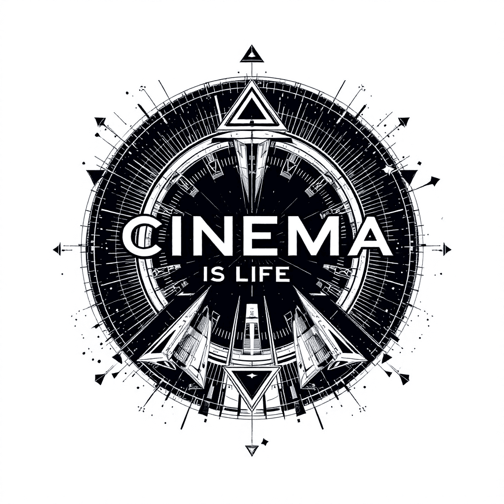 AI generated: Create a high-quality vector-style graphic with the phrase "Cinema Is Life" in a sleek, modern, and ...