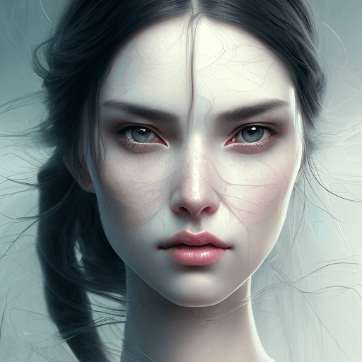 AI generated: portrait of woman with long black hair in fog, cinematic lighting, photorealistic,  realistic, detai...