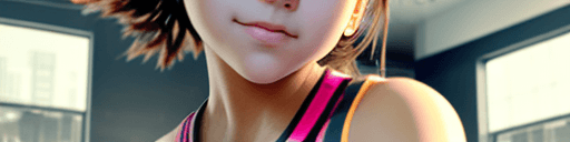 AI generated: selfie of a girl at a gym cute