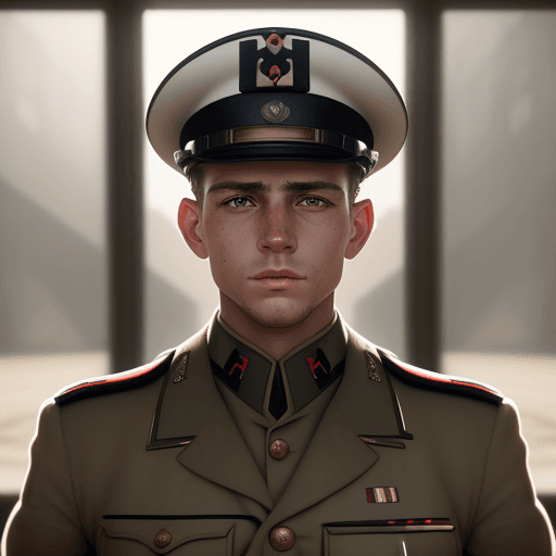 AI generated: german soldier, world war 2, standing, perfect human eyes, perfect human pupils, male, intricate art...