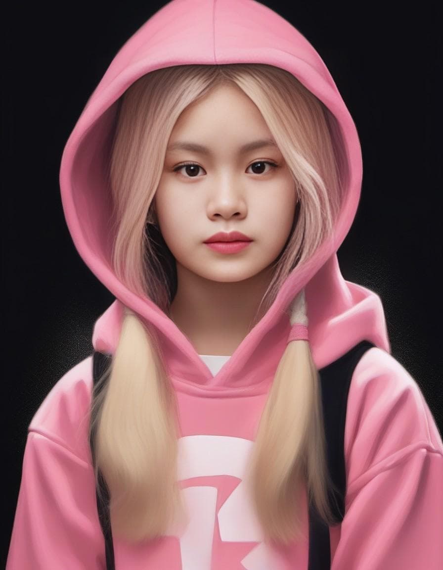 AI generated: masterpiece, best quality,a sad blonde little girl with blonde hair crying with tears wearing pink h...