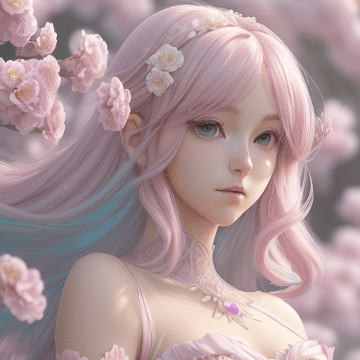 AI generated: High resolution Sure! Imagine a lovely anime character with soft, flowing pastel pink hair and capti...
