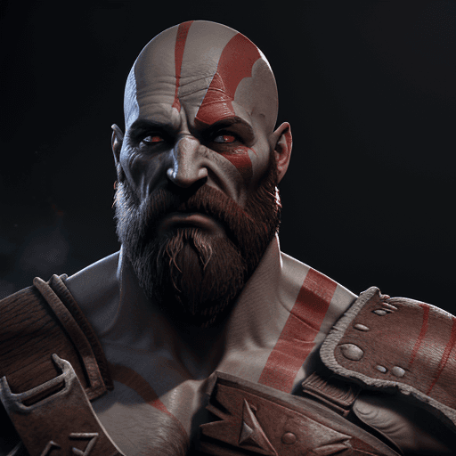 AI generated: Hyper realistic God of War character design, Kratos, void arcanist, mist, photorealistic, octane ren...