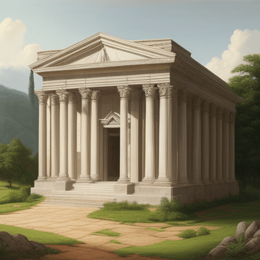 AI generated: a painting of a stony hill, in the style of classical architectural with out plant
