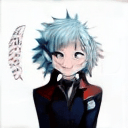 AI generated: horikoshi kouhei, girl, boku no hero academia, light blue hair, 
