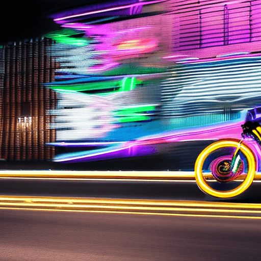 AI generated: Electrifying scene captures a stunning woman astride a futuristic race motorcycle, its sleek frame b...