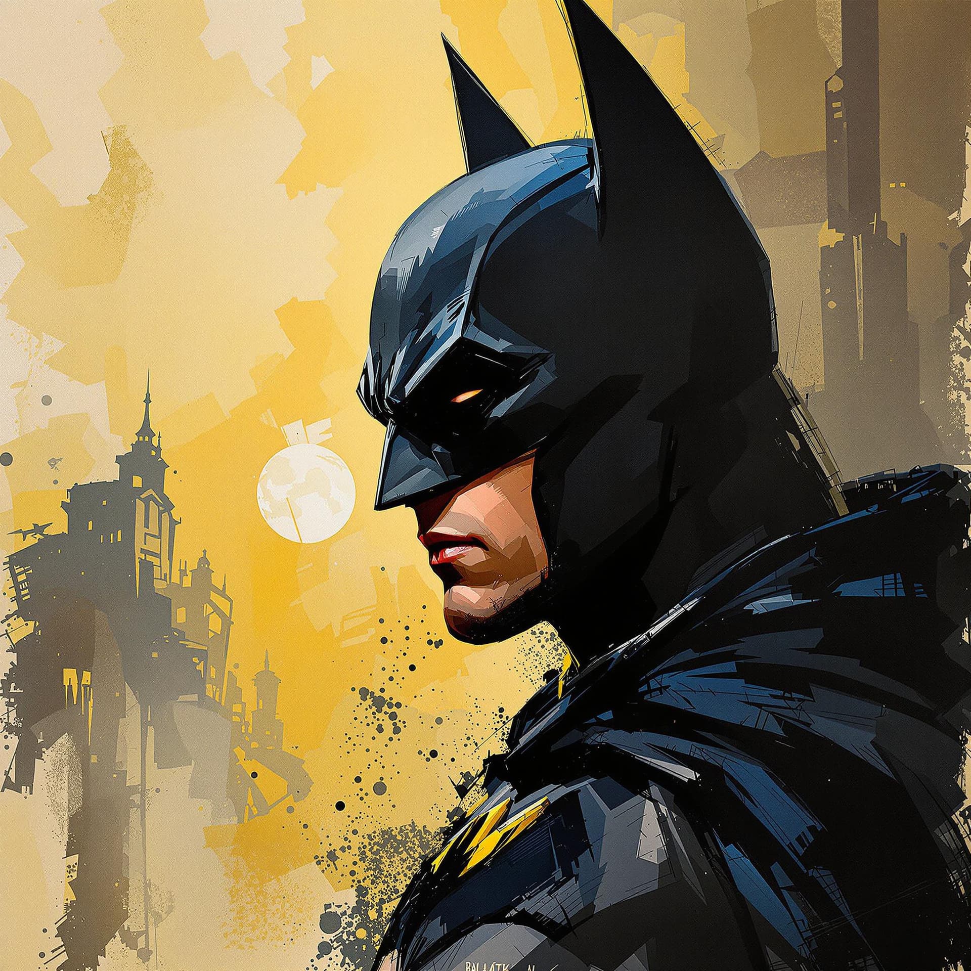 AI generated: retrato de batman estilo de pintura sorolla