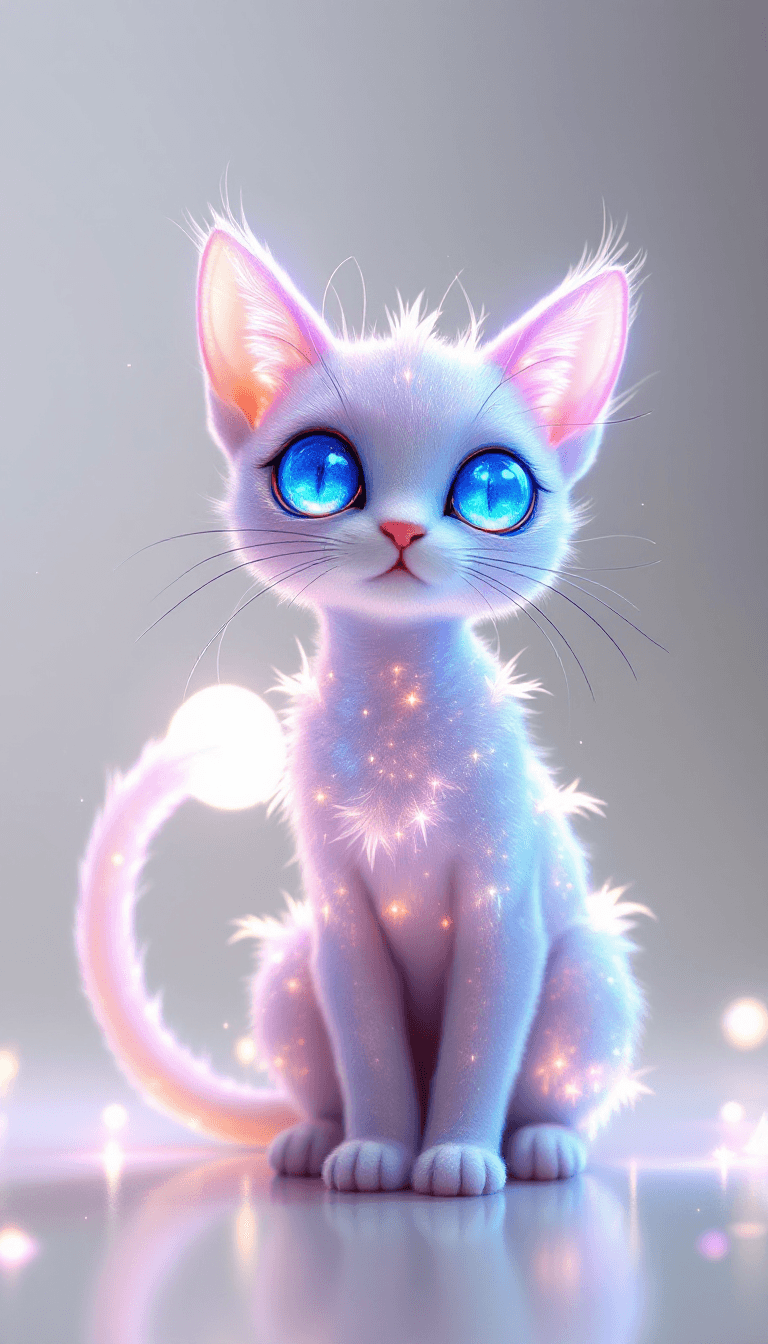 AI generated: a fantastical, photo-realistic companion cat designed for a being of immense knowledge and curiosity...