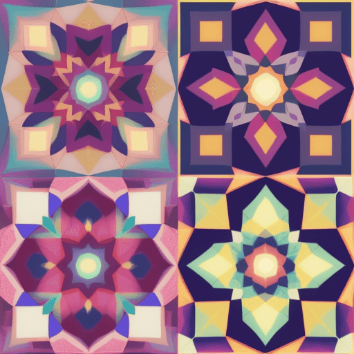 AI generated: create a seamless repeating geometric pattern in colors 