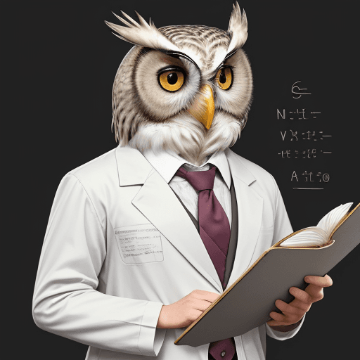 AI generated: Type of Character: An anthropomorphic owl.
Appearance: Hyper-realistic with detailed feathers, large...