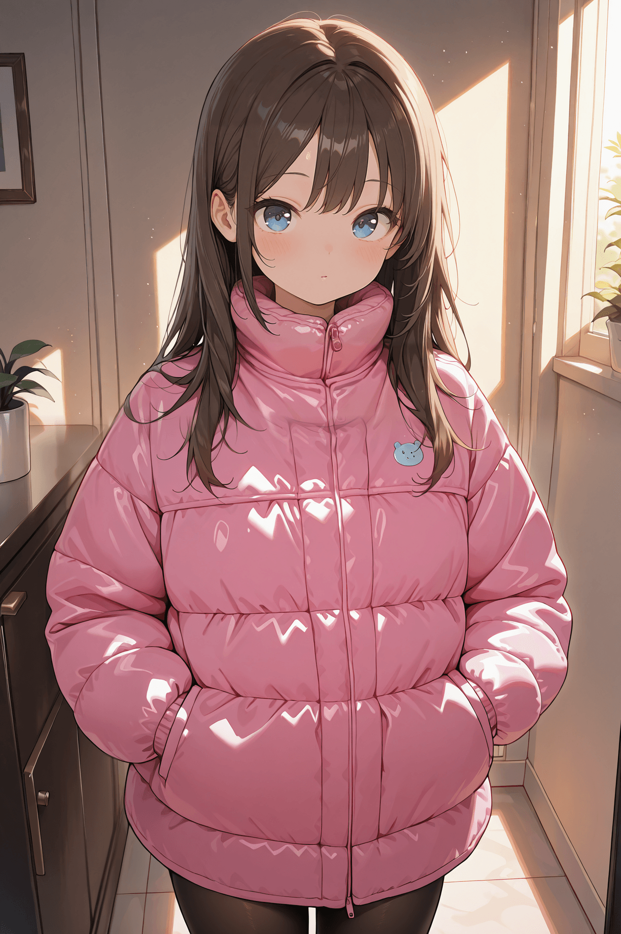 フードなしダウンジャケット/down jacket no hood