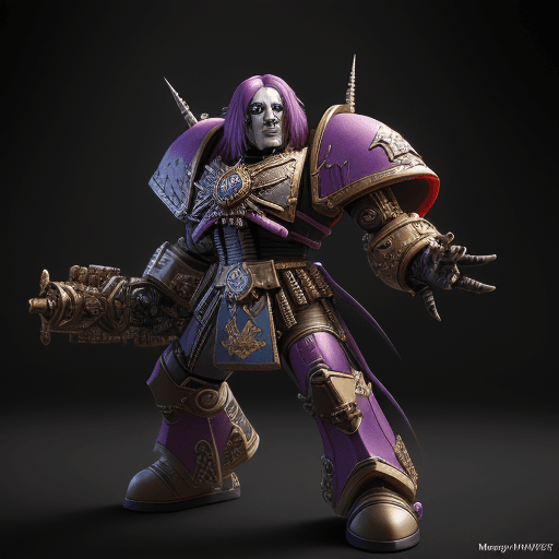 AI generated:  mdjrny-v4 style, warhammer 40k psyker, intricate details, photorealistic, hyper-detailed, redshift ...
