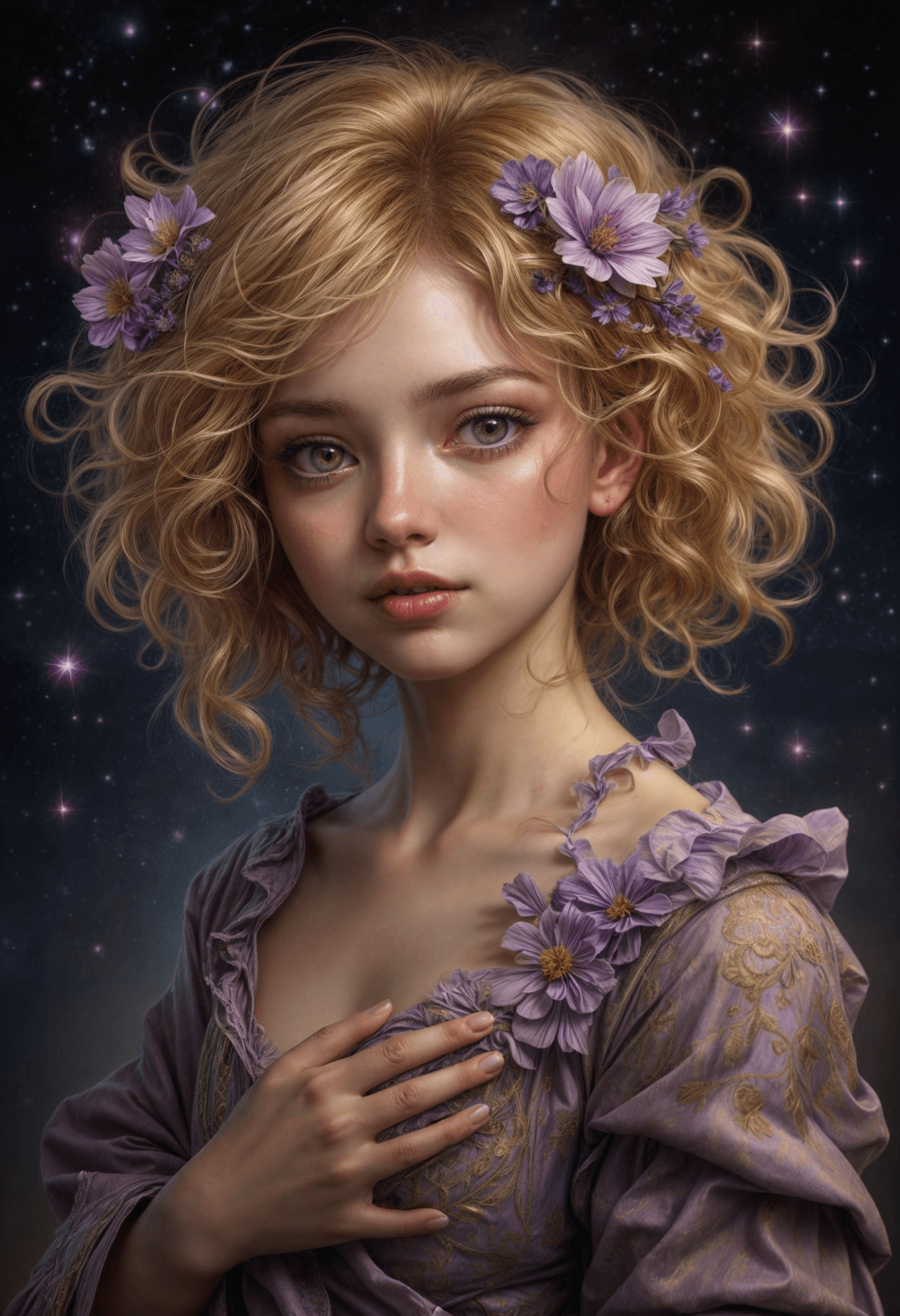 AI generated: art by Esao Andrews, Josephine Wall, Charlie Bowater, mandy disher chibi adorable gorgeous anthropom...